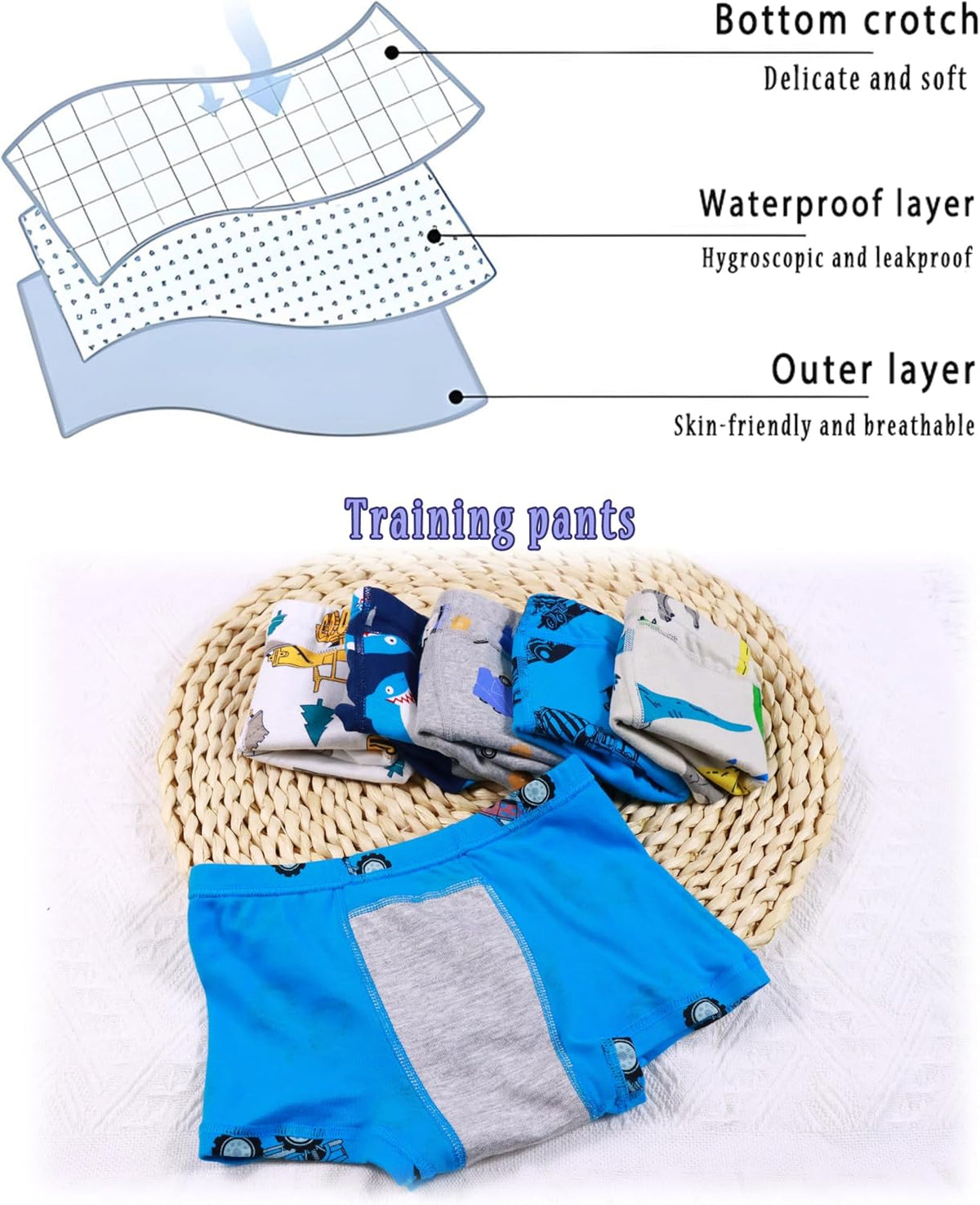 Boboking Toddler Boys Trainer Underwear Little Kids Boy Boxer Briefs