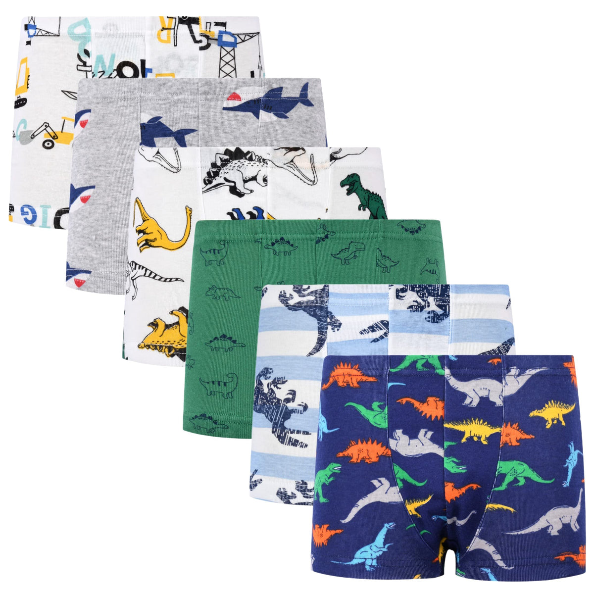 Cczmfeas Boys Toddler Dinosaur Cotton Underwear Boxer Briefs 6 Pack