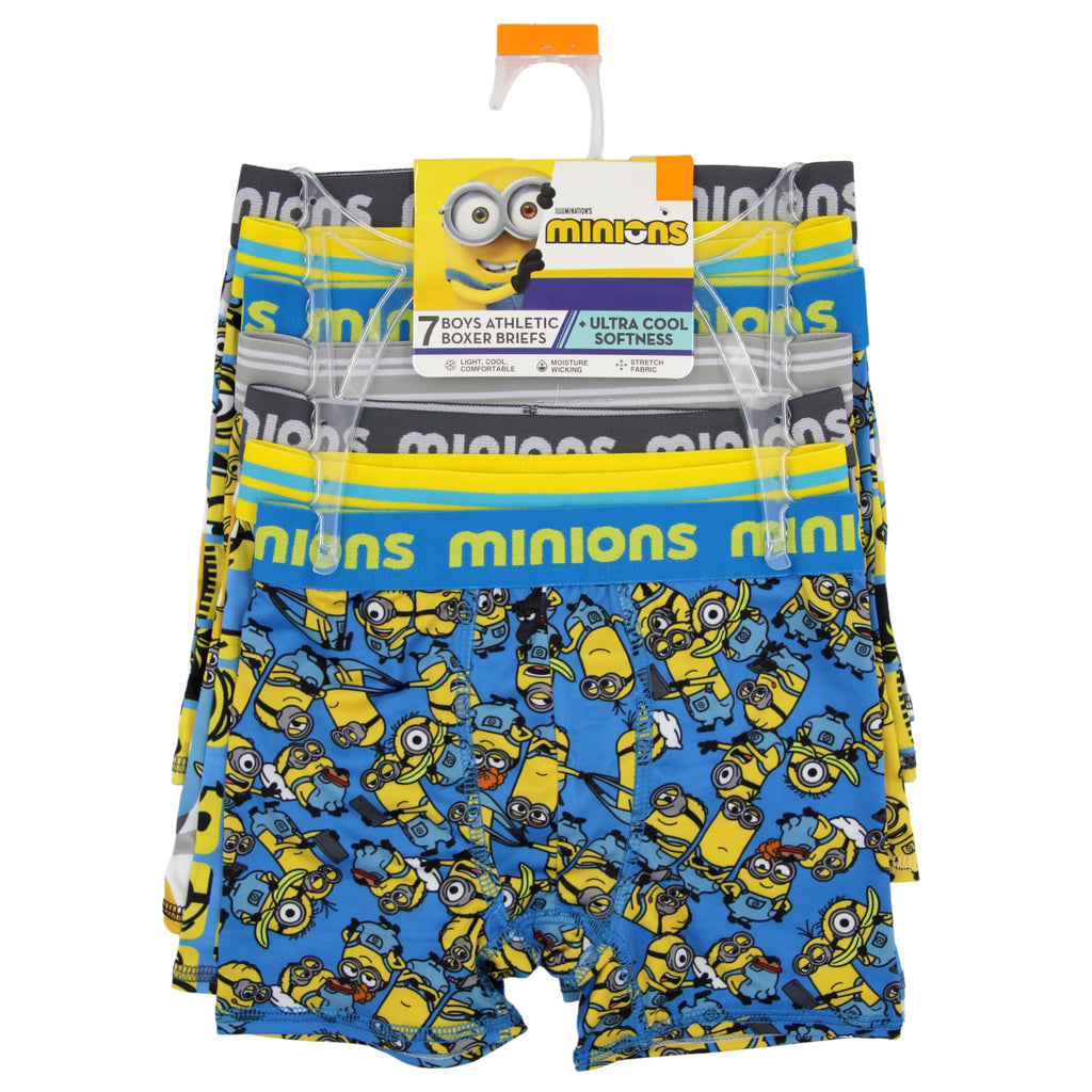 Minions Boys' Minions Athletic Boxerbriefs and Underwear in Sizes 2/3t, 4t, 4, 6, 8 & 10
