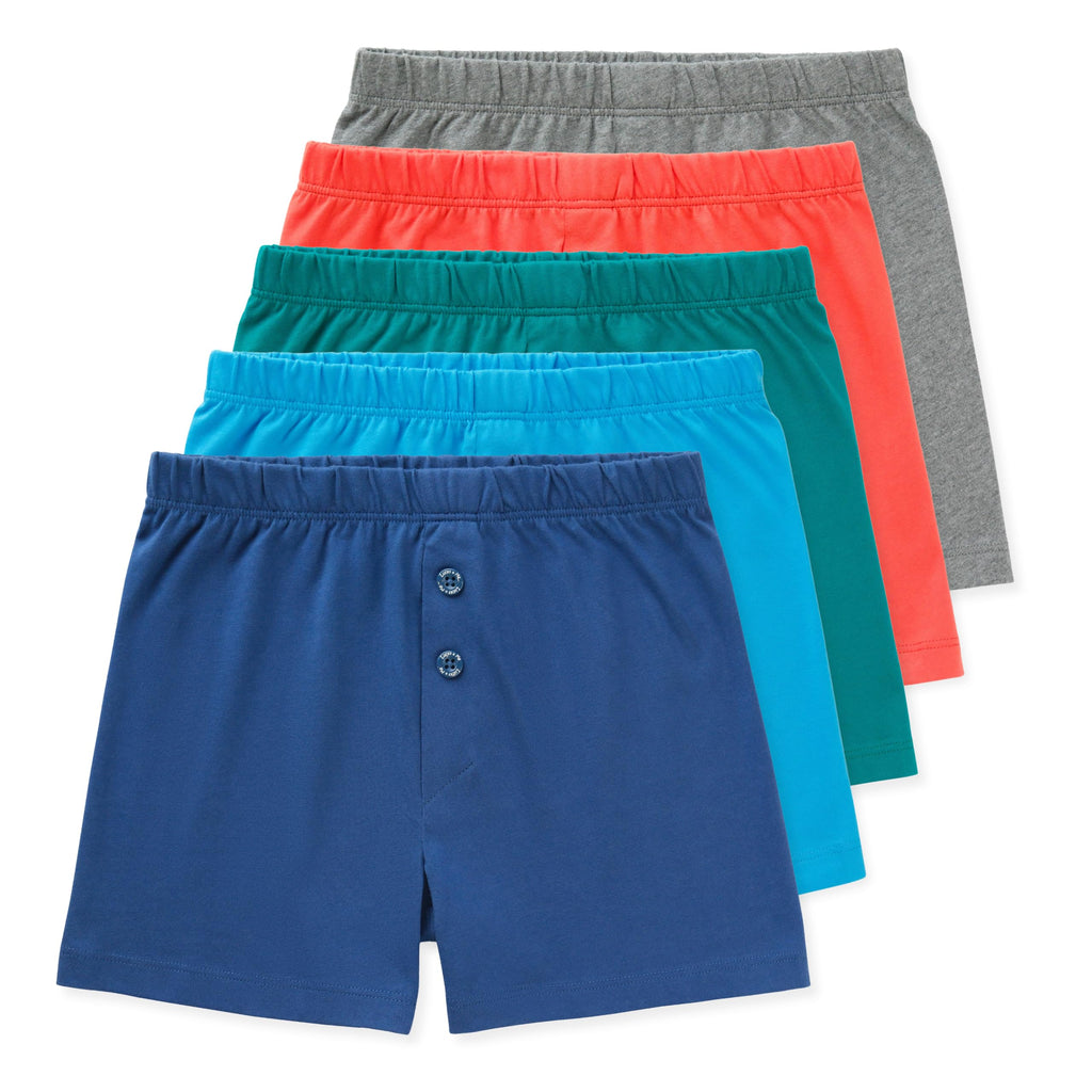 Lucky & Me | Noah Boys Boxer Shorts | Children's 100% Cotton Tagless Underwear | 5 Pack