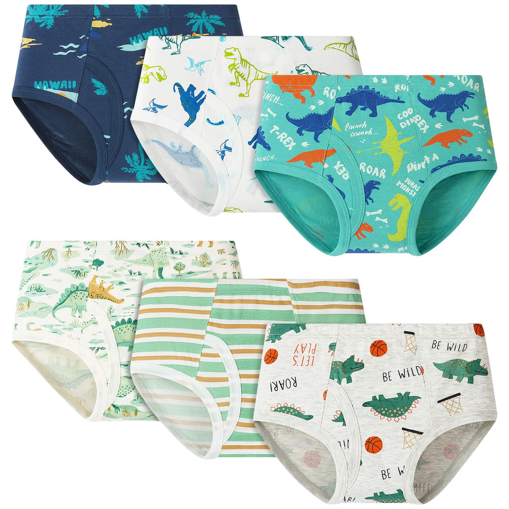 Boy's Underwear 100% Cotton Soft Boys Briefs 6 Pack Toddler Underwear