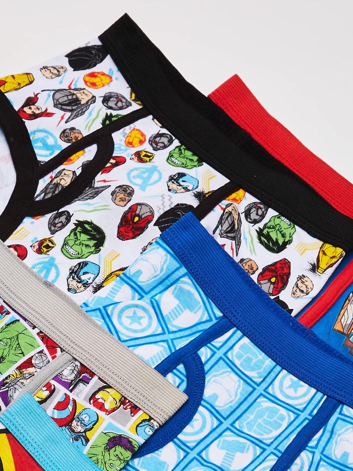 Marvel Boys' Avengers Briefs in Assorted Prints That Include Iron Man, Hulk, Thor and More in Size 4, 6, and 8