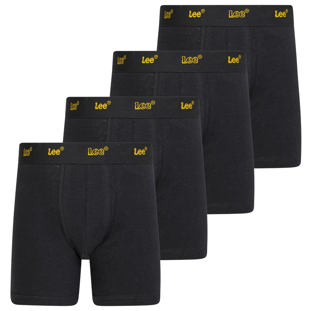 Lee Boys Underwear, 4 Pack Cotton Stretch Tagless Boxer Briefs Youth Kids