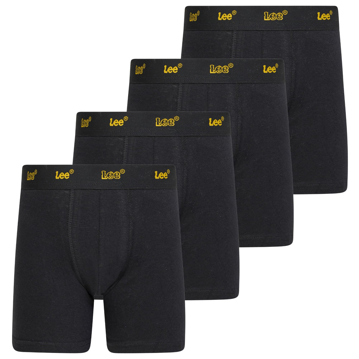 Lee Boys Underwear, 4 Pack Cotton Stretch Tagless Boxer Briefs Youth Kids