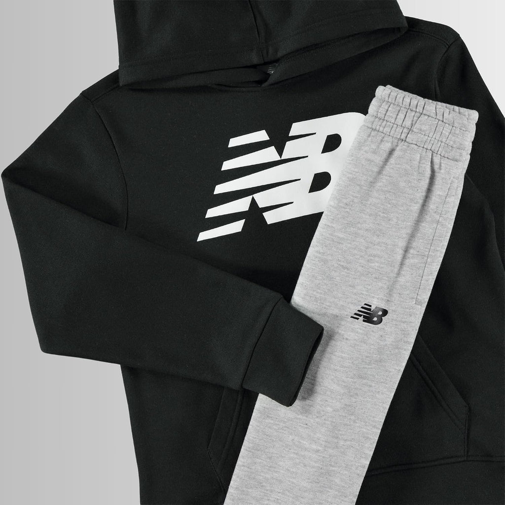 New Balance Boys 2-Piece Hoodie Jogger Set, Athletic Sweatsuit, Size 2T-12