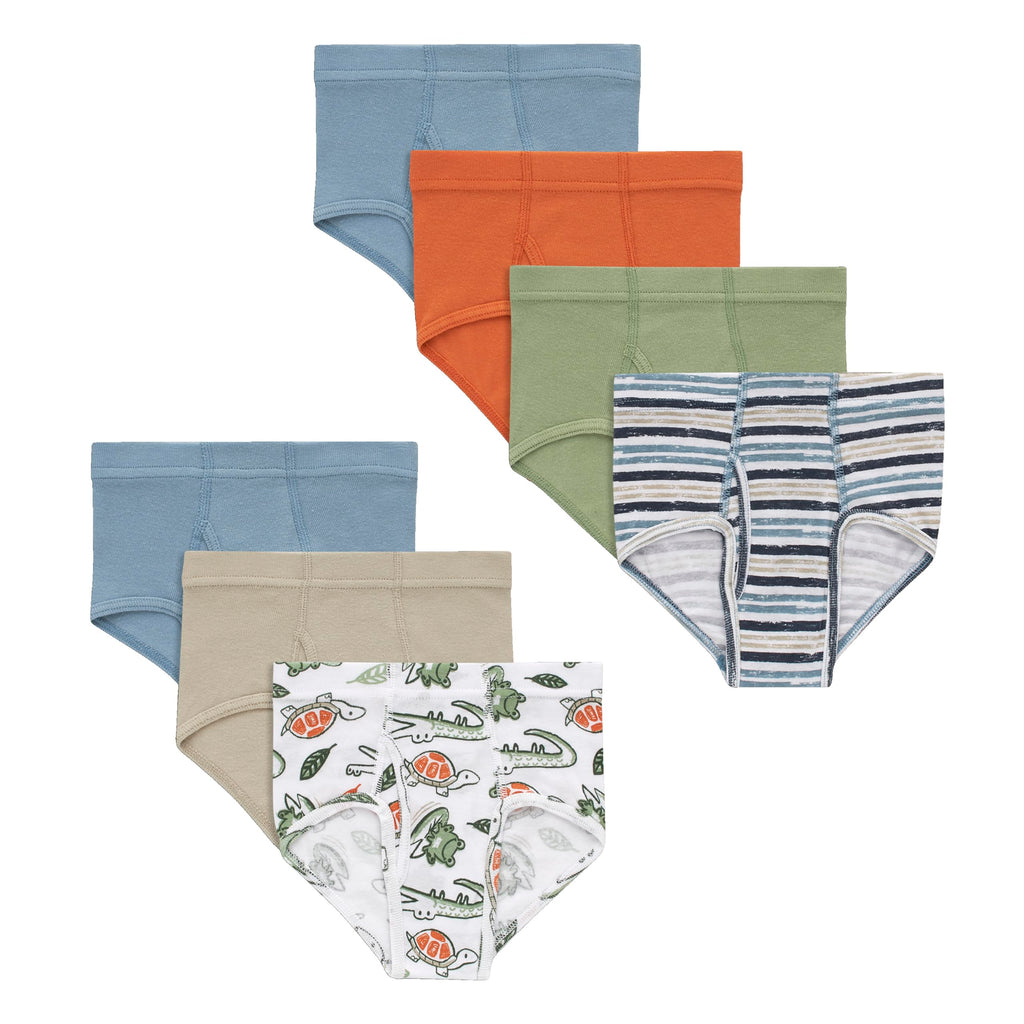 Hanes Toddler Boys' Organic Cotton Underwear, Pure Comfort 100% Cotton Boxer Briefs Available, 10 & 7 Pack