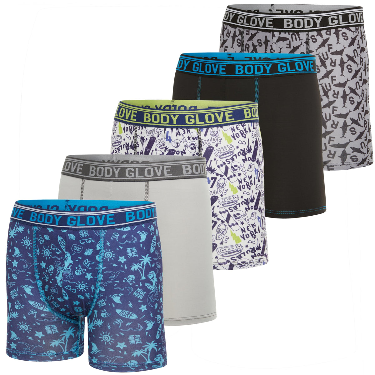 Body Glove Boys Boxer Briefs Multipack Comfortable Durable Soft Underwear