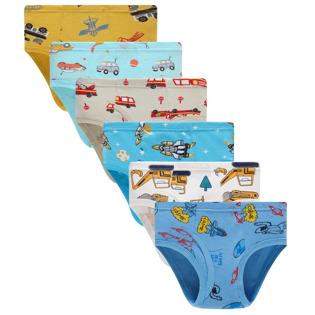 Boboking Little Boys Cotton Briefs Soft Dinosaur Truck Toddler Underwear