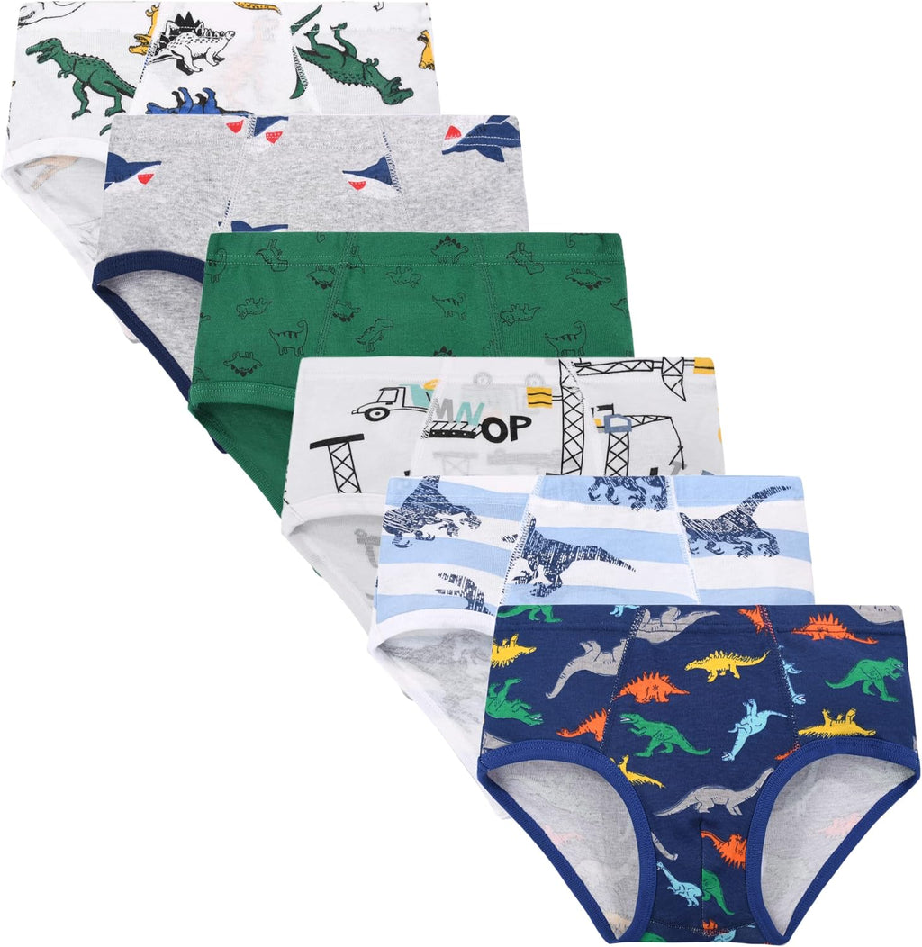 Cczmfeas Boys All Cotton Briefs Underwear Toddler Panties Pack of 6