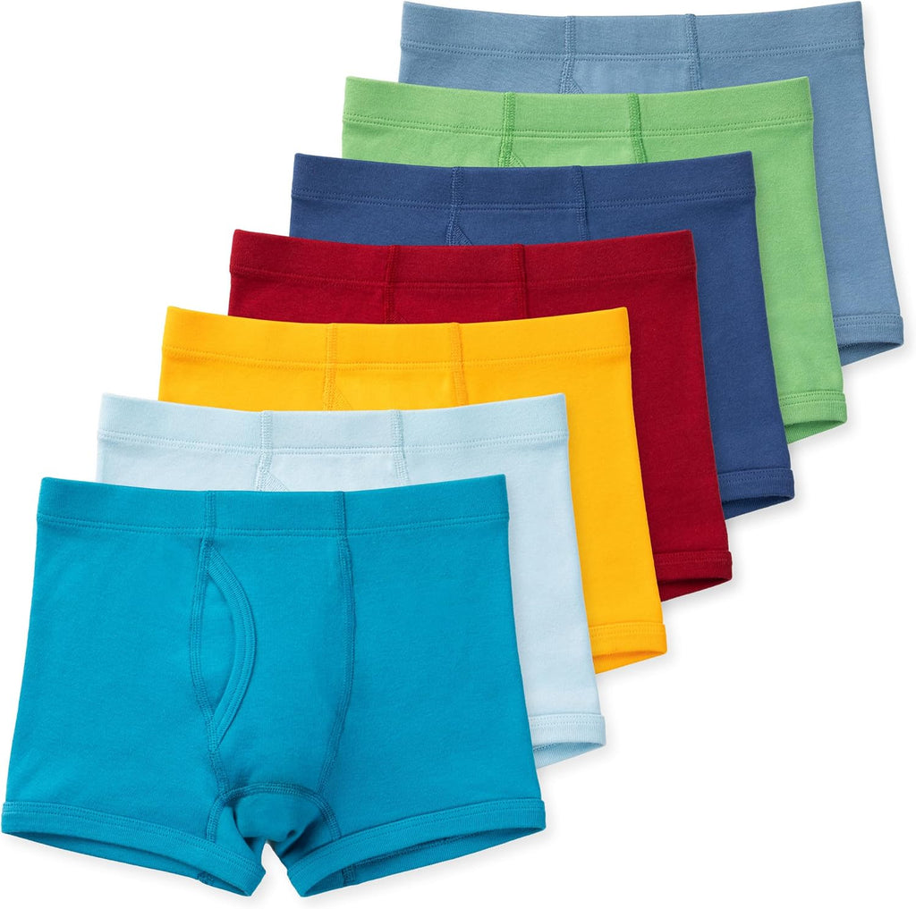 Lucky & Me Nolan Boys GOTS, Organic Cotton, Boxer Briefs, 7-Pack