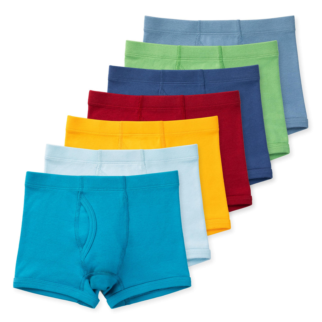 Lucky & Me Nolan Boys GOTS, Organic Cotton, Boxer Briefs, 7-Pack