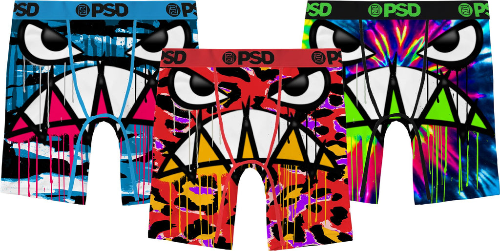 PSD Underwear Youth Boys Boxer Briefs - Warface Print, Comfortable Active Underwear for Boys, Boys Underwear Packs & Singles