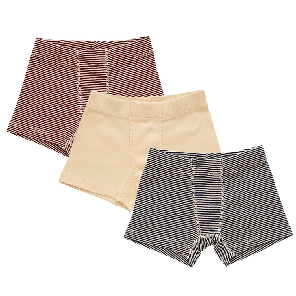 ORGANICKID Boys 100% Organic 100% Cotton Underwear GOTS Certified Kids Toddler Boxer Briefs Pack of 3