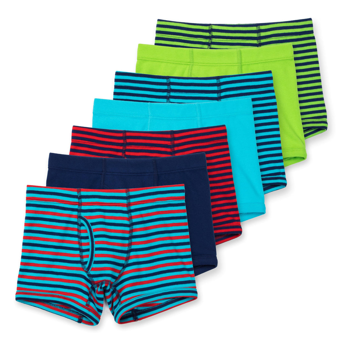 Lucky & Me Nolan Boys GOTS, Organic Cotton, Boxer Briefs, 7-Pack