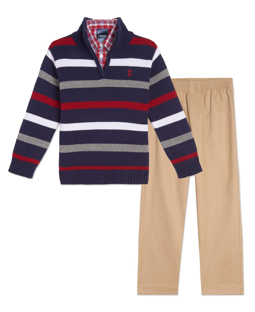 IZOD Boys' 3-piece Sweater, Dress Shirt, and Pants Set