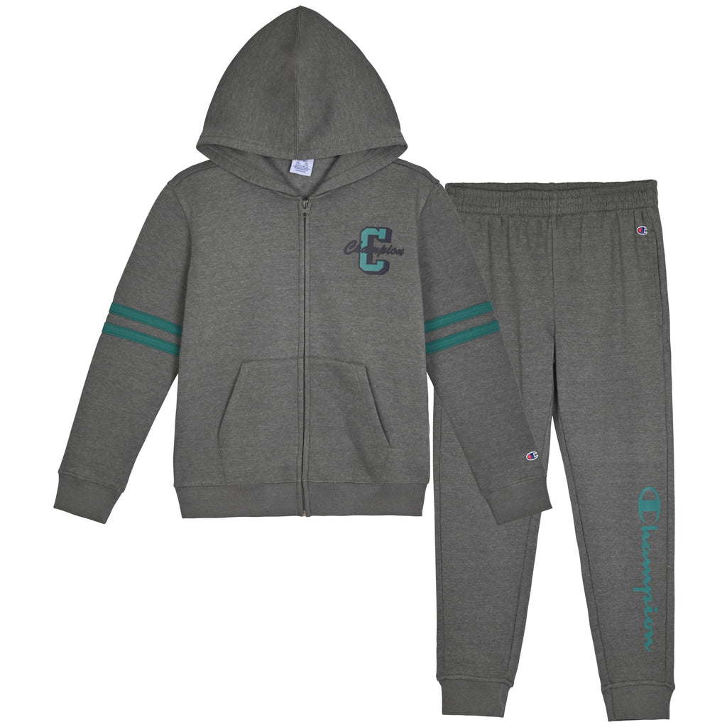 Champion Boys Jogger Set Fleece Hoodie and Sweatpants Tracksuit
