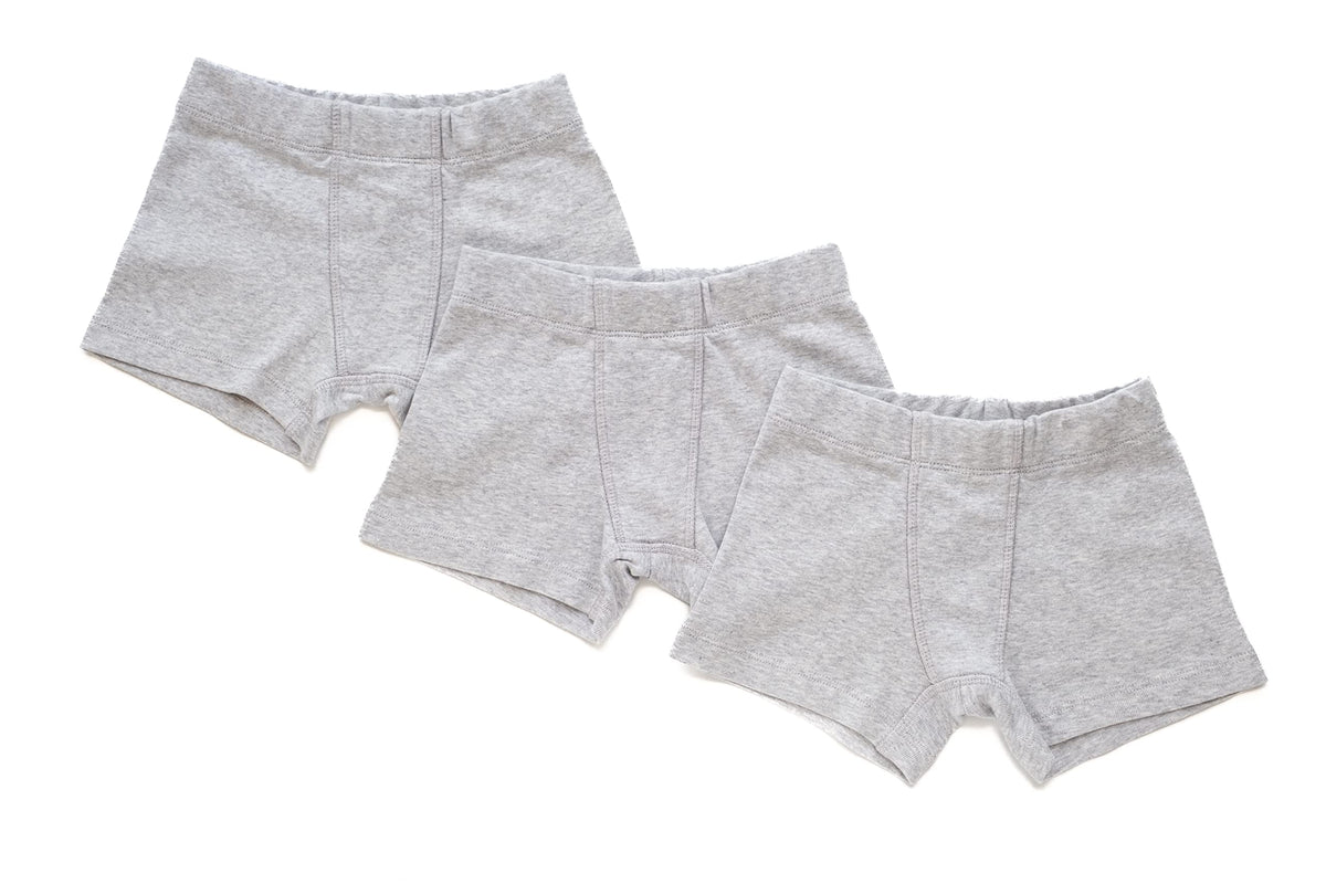 ORGANICKID Boys 100% Organic 100% Cotton Underwear GOTS Certified Kids Toddler Boxer Briefs Pack of 3