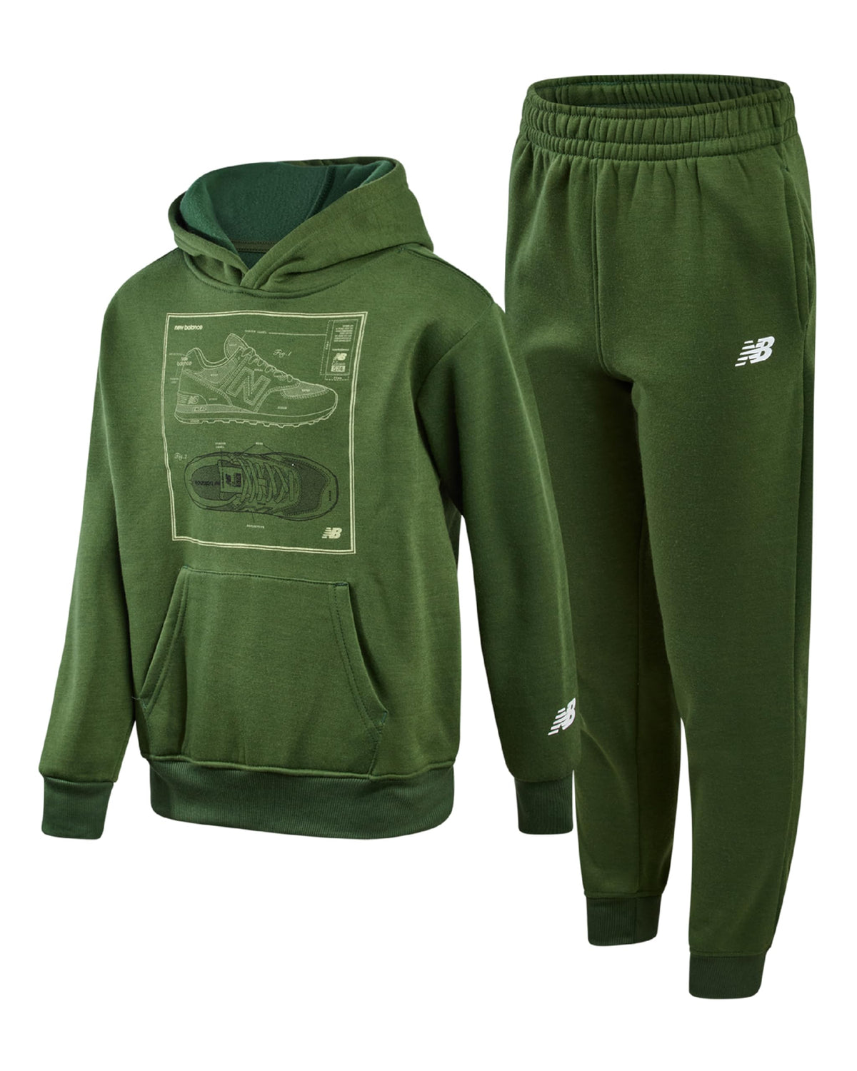 New Balance Boys Tracksuit 2 Piece Hoodie & Jogger Sweatpants 8-16
