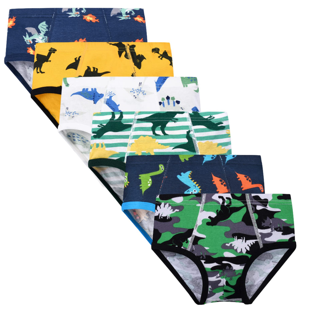 Cczmfeas Boys All Cotton Briefs Underwear Toddler Panties Pack of 6