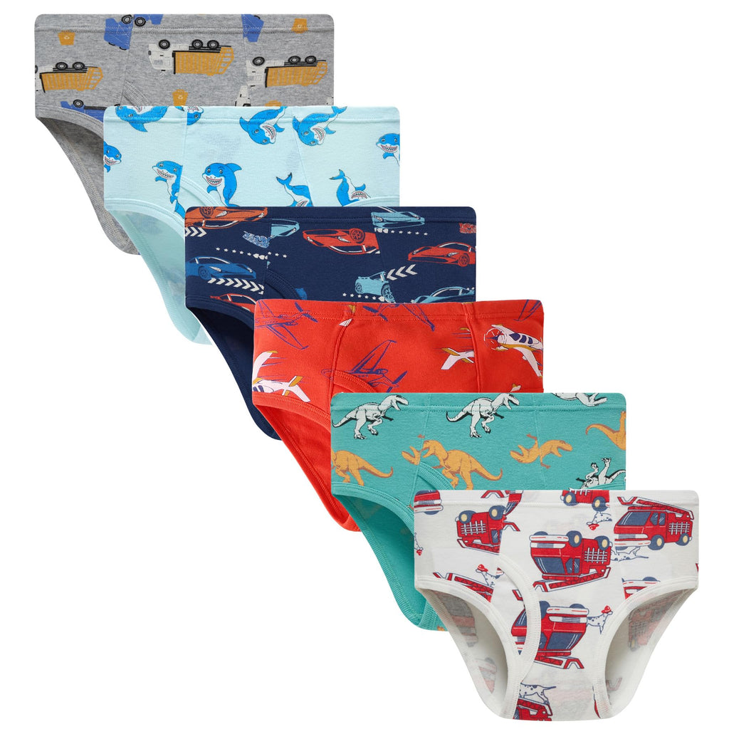 Sladatona Boys Cotton Briefs Dino Shark Truck Toddler Kids Baby Underwear