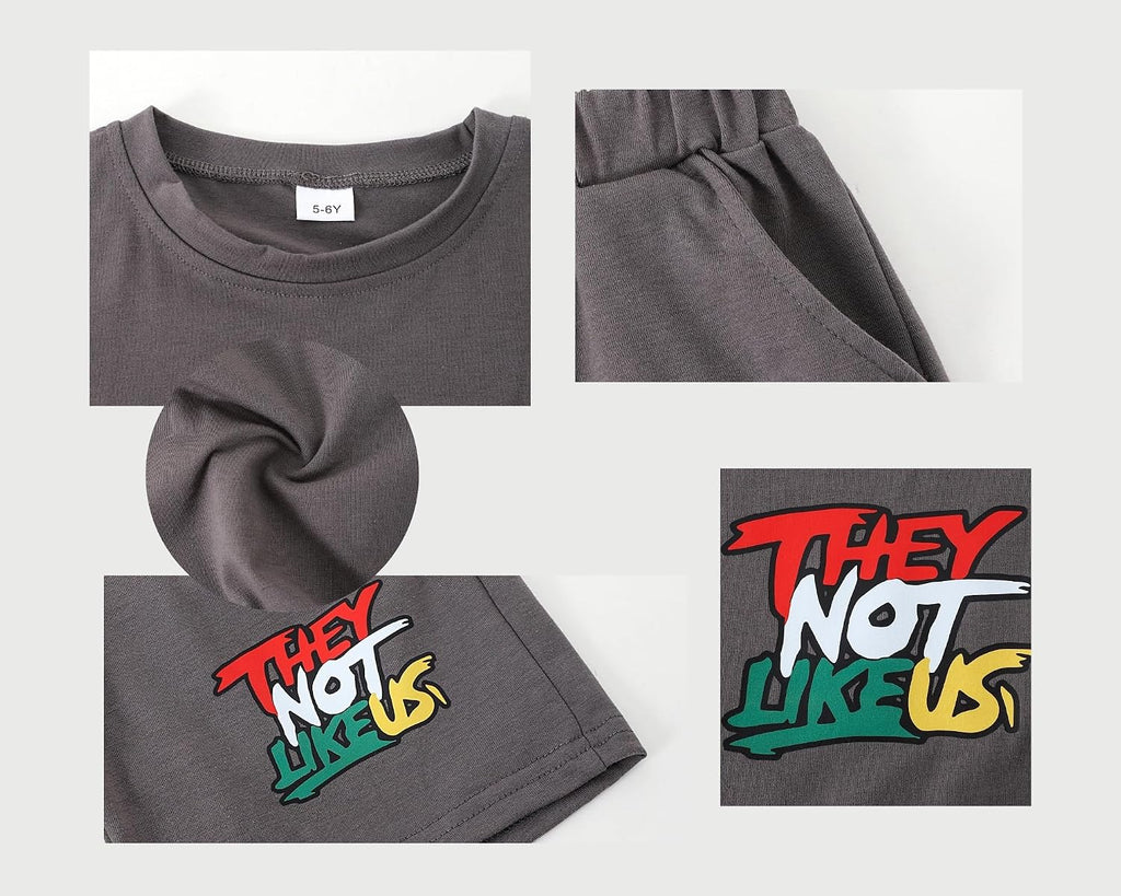 Boys Clothes Tie-Dye Letter Print Top + Casual Shorts 2PC Set Boys Summer Outfit Set for Aged 7-14
