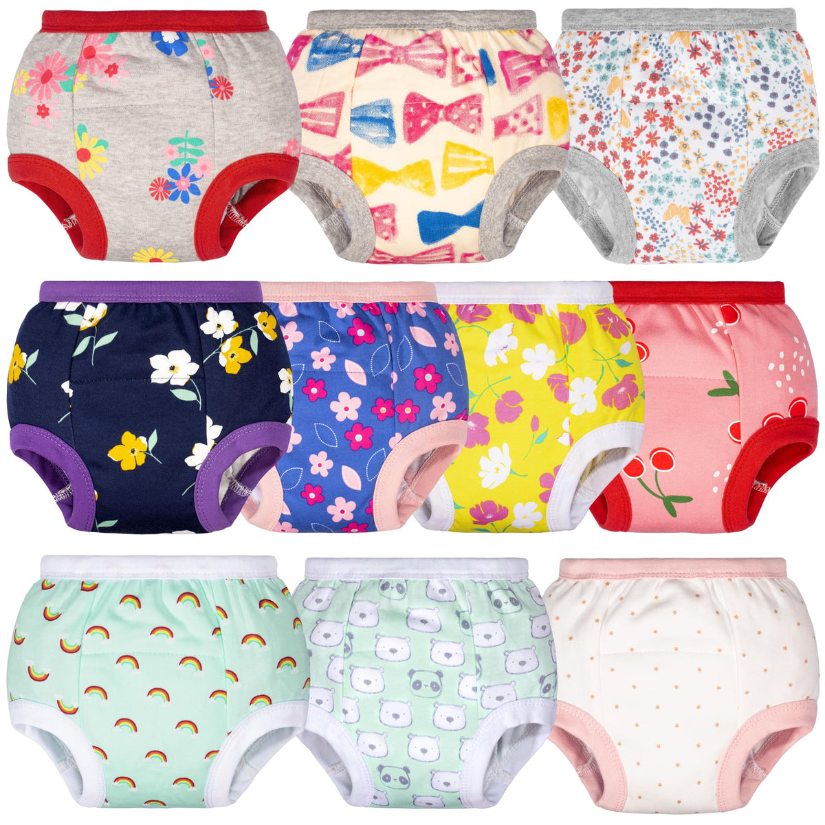 BIG ELEPHANT Toddler Potty Training Underwear, 100% Cotton for Boys & Girls