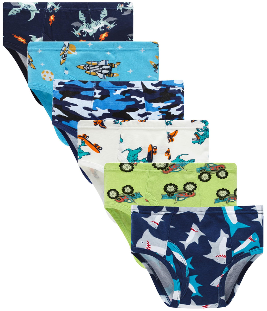 Finihen Boys Underwear Cotton Soft For Toddler Briefs Kid Undies Multipacks