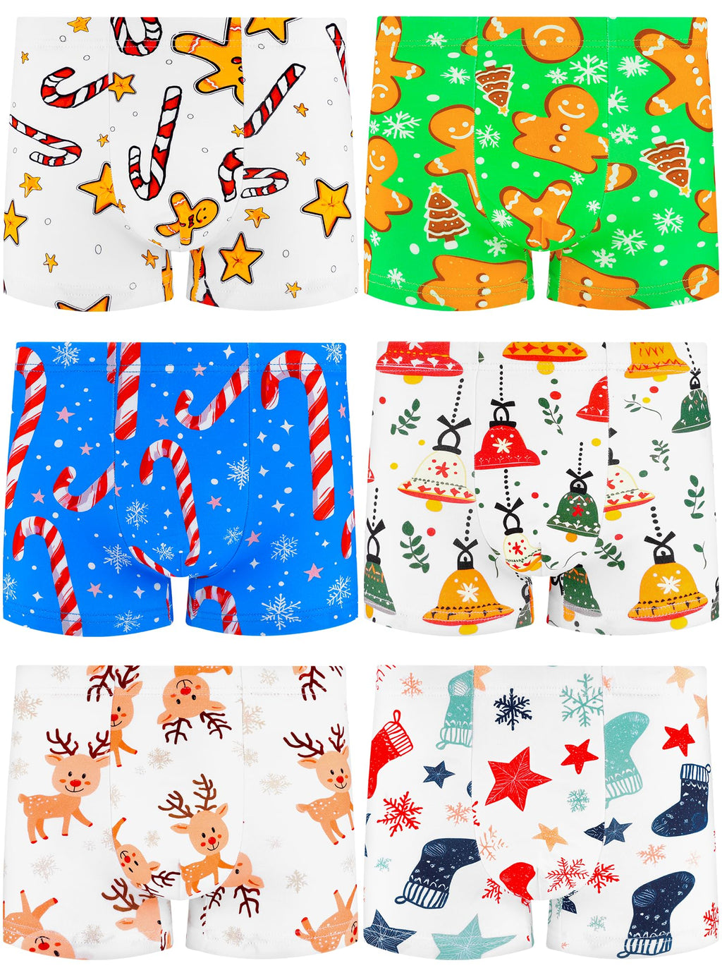 Boys Underwear, Soft Cotton Tagless Boxer Briefs, 6-Pack, 2T-12Y