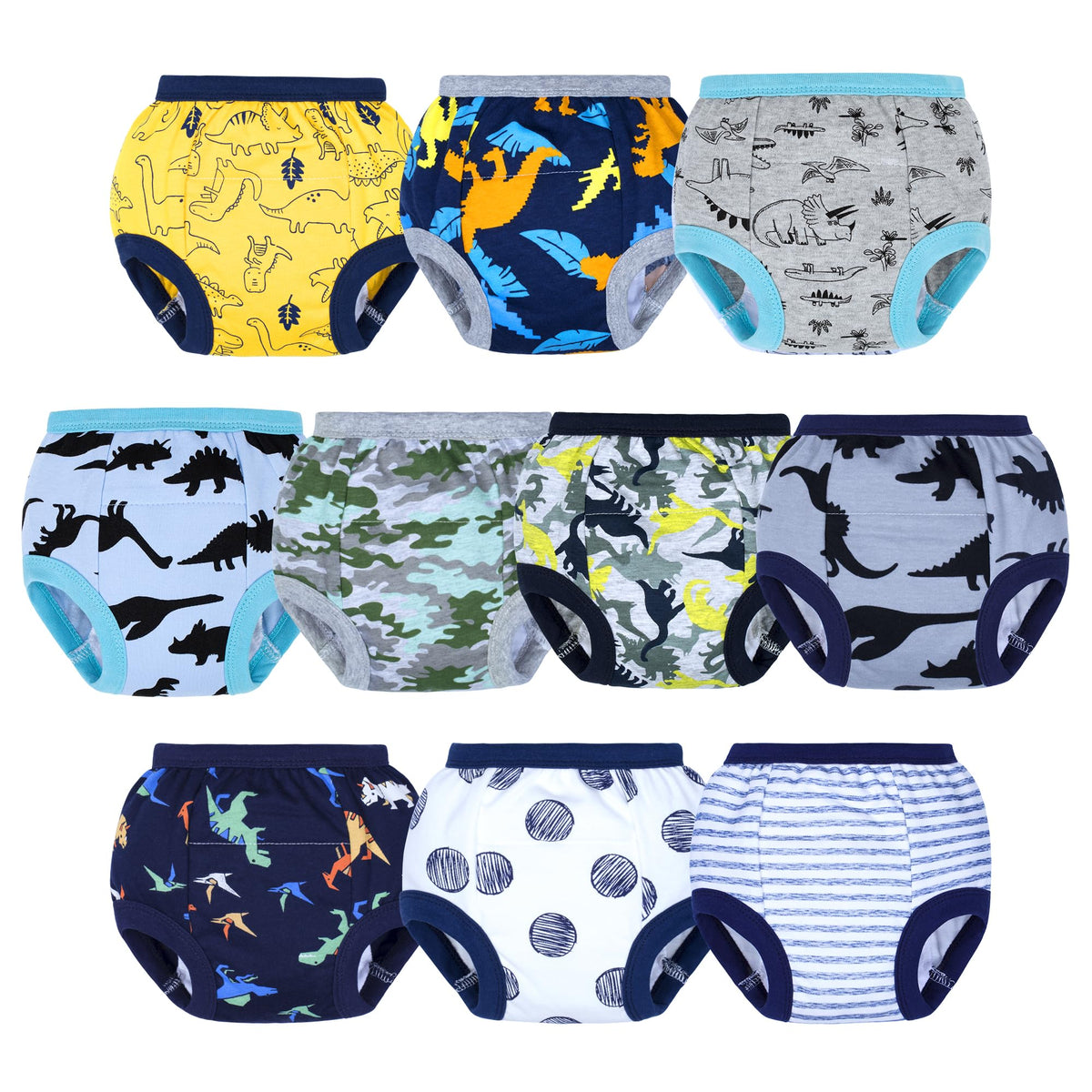 BIG ELEPHANT Toddler Potty Training Underwear, 100% Cotton for Boys & Girls