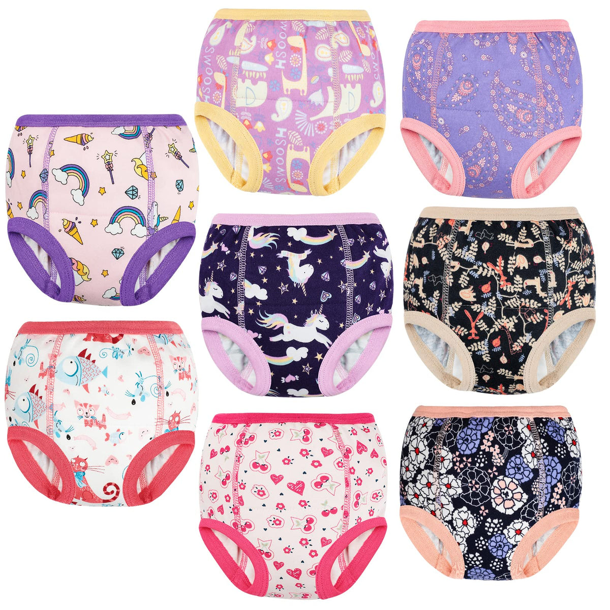 MooMoo Baby Potty Training Pants Cotton Training Underwear for Boy and Girl