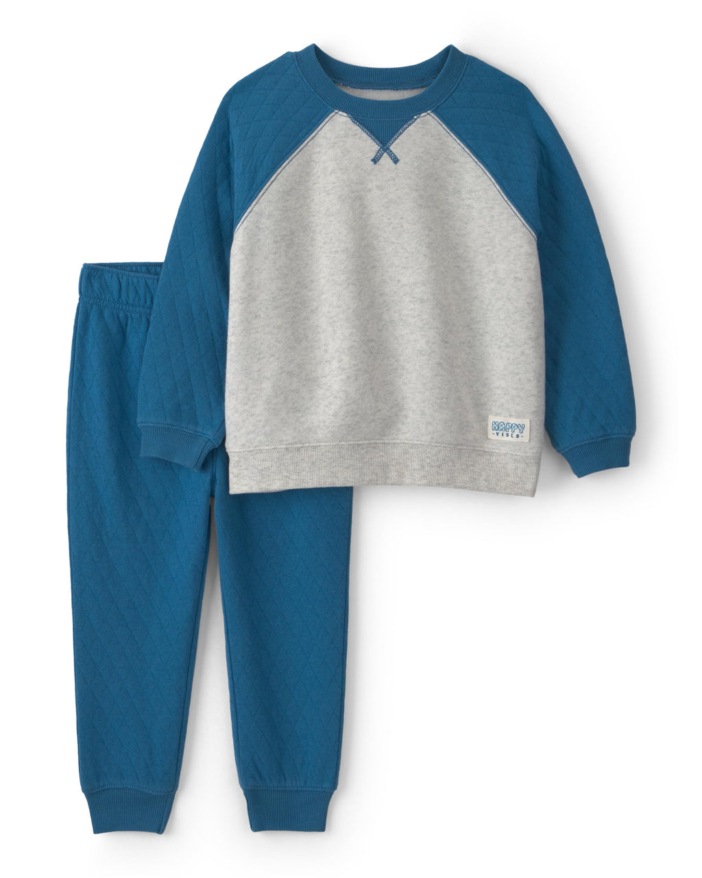 Carter's Baby Boys' 2-piece Pant Set Navy Blue Grey Little Champ Print