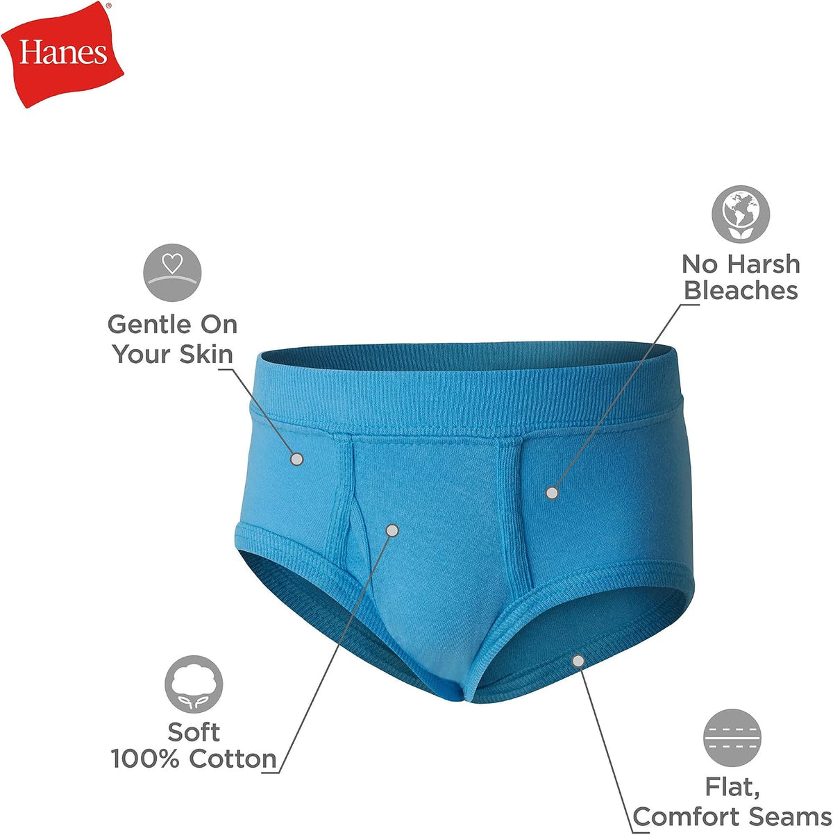 Hanes Toddler Boys' Organic Cotton Underwear, Pure Comfort 100% Cotton Boxer Briefs Available, 10 & 7 Pack