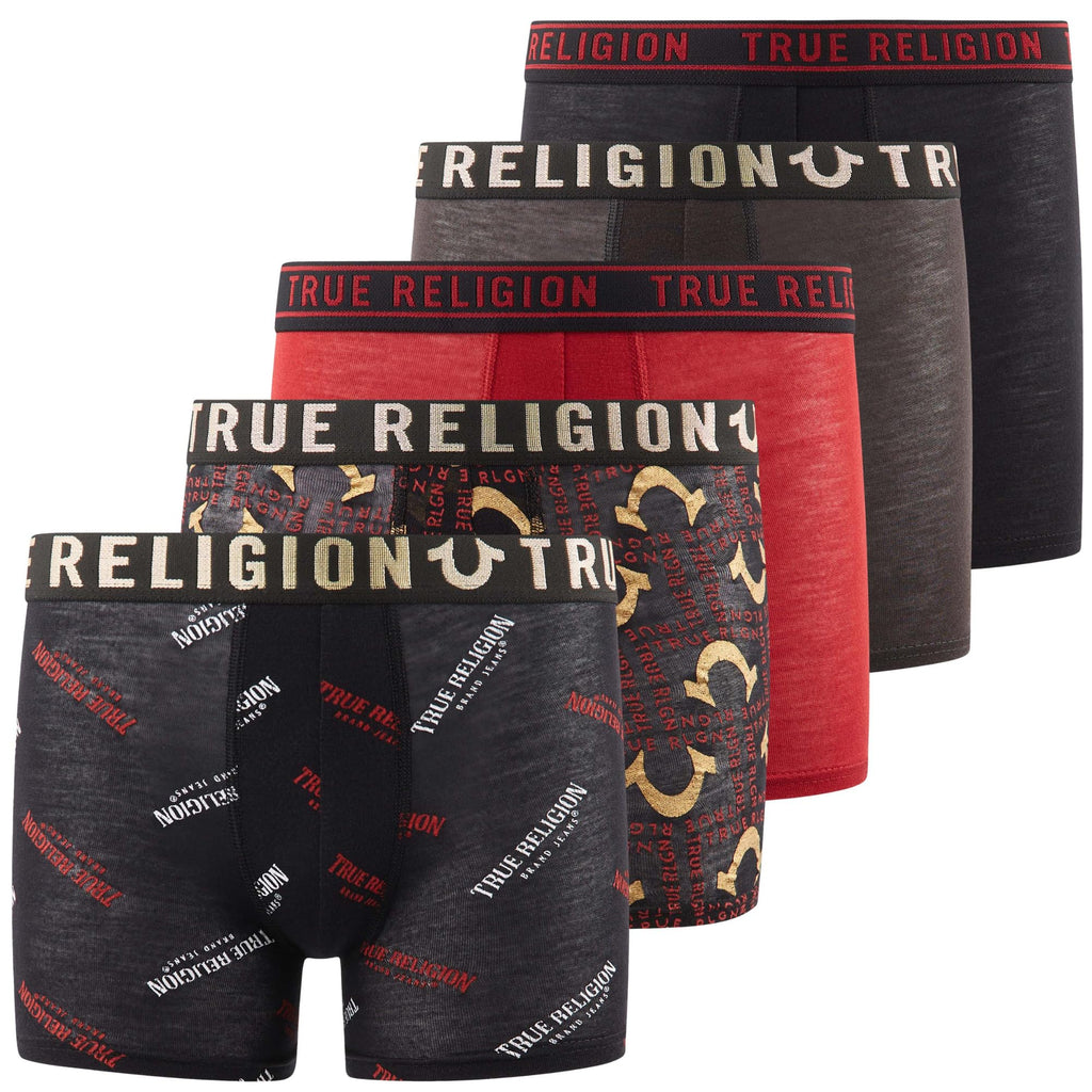 True Religion Boys Underwear 5 Pack Modal Premium Boxer Briefs Boys 6-18