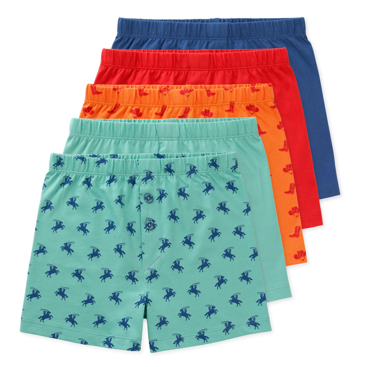 Lucky & Me | Noah Boys Boxer Shorts | Children's 100% Cotton Tagless Underwear | 5 Pack