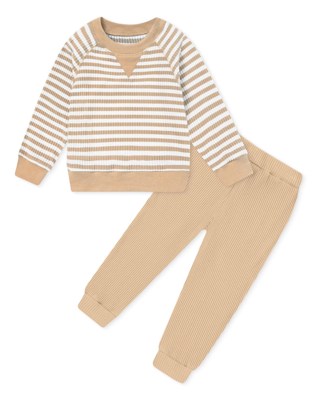 YALLET Toddler Baby Boy Clothes Striped Sweatshirt+Jogger Pants 1-5 Years