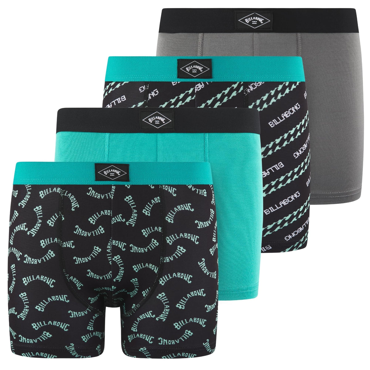 Billabong Boys Underwear, 4 Pack Durable Stretch Breathable Boxer Briefs