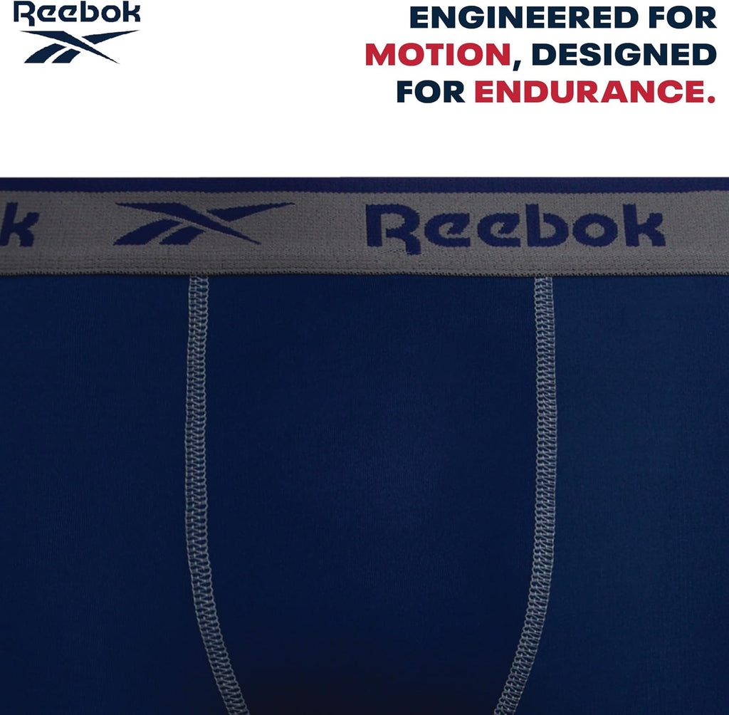 Reebok Boys Boxer Briefs - 4 Pack Performance Underwear Boxers, 5" Inseam