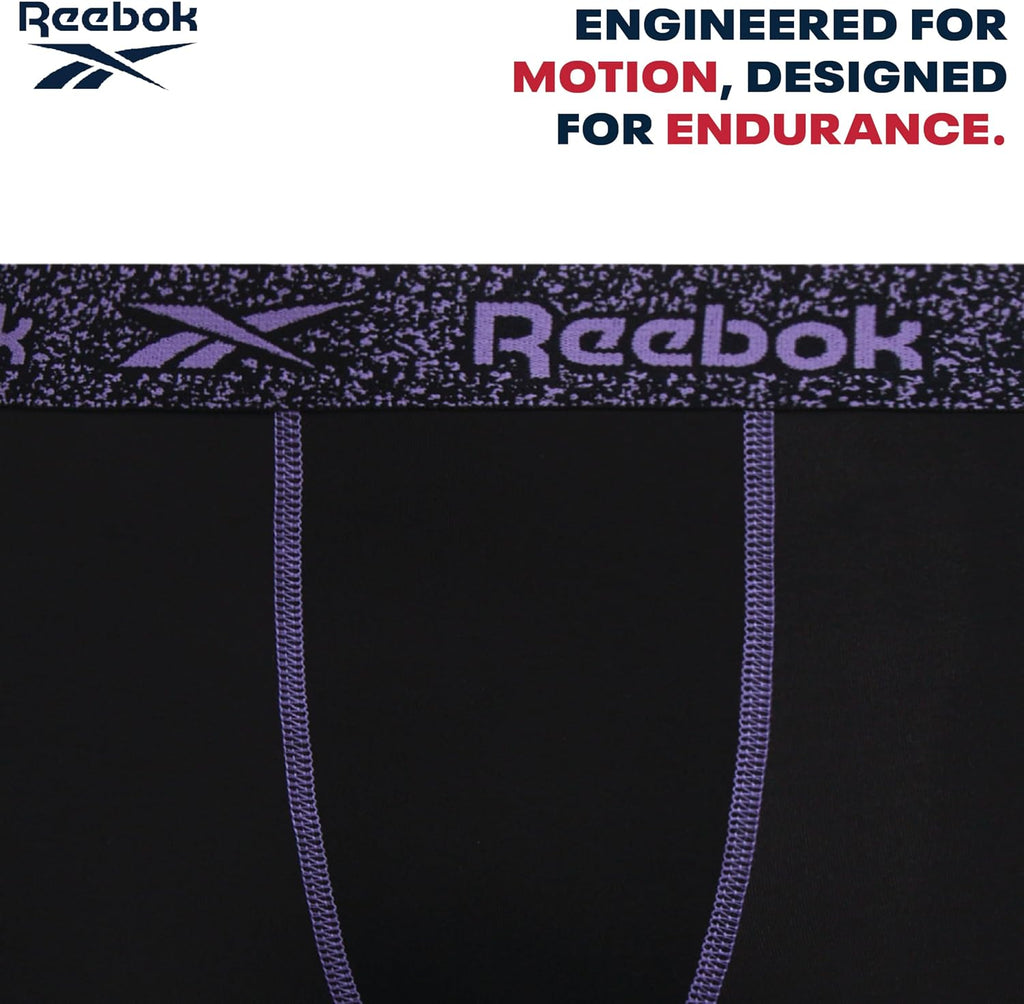 Reebok Boys Boxer Briefs - 3 Pack Performance Underwear Boxers, 5" Inseam
