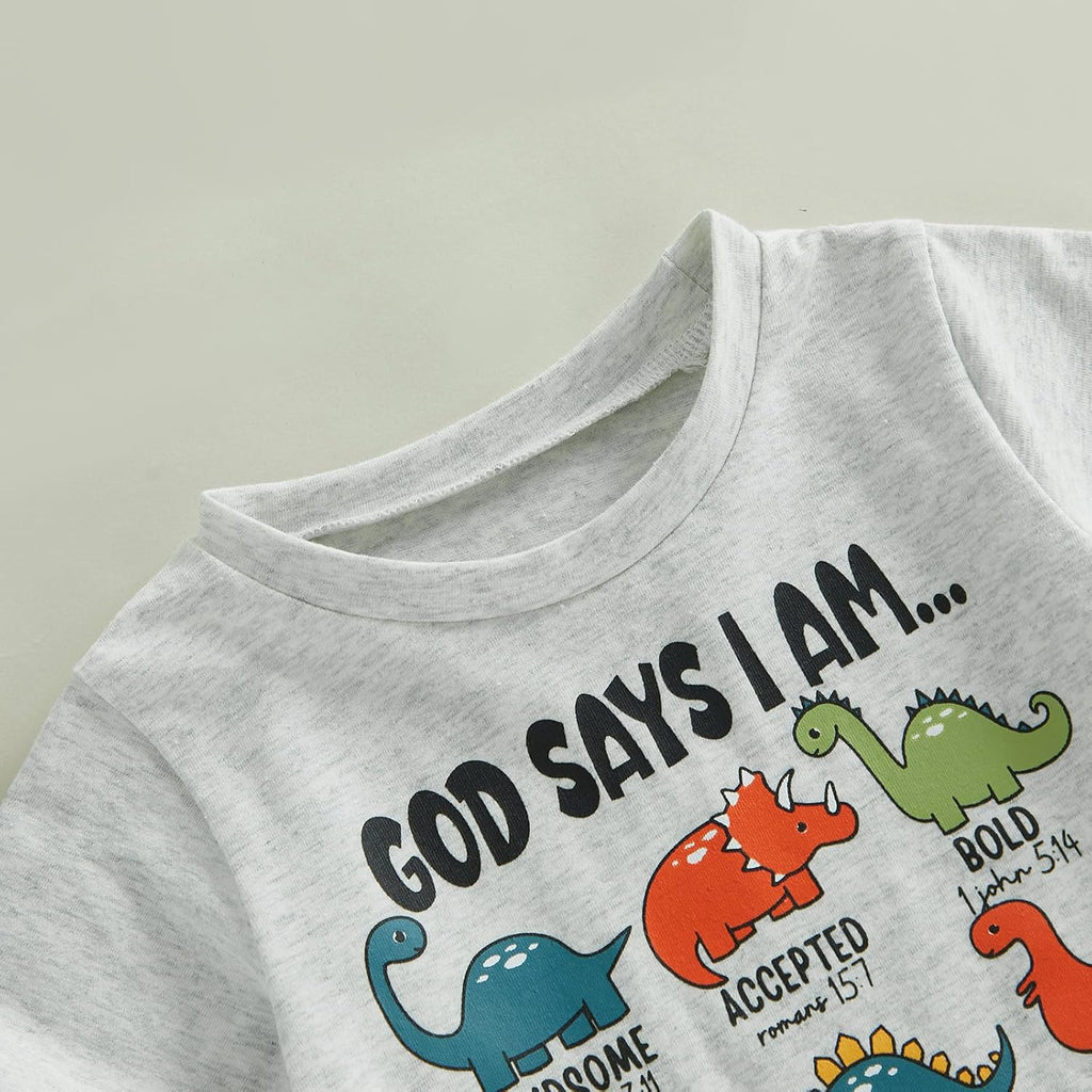 Toddler Boys Summer Clothes Kids Dinosaur Outfit Short Sleeve T Shirt Shorts Sets 6 12 18 24 Months 2T 3T 4T