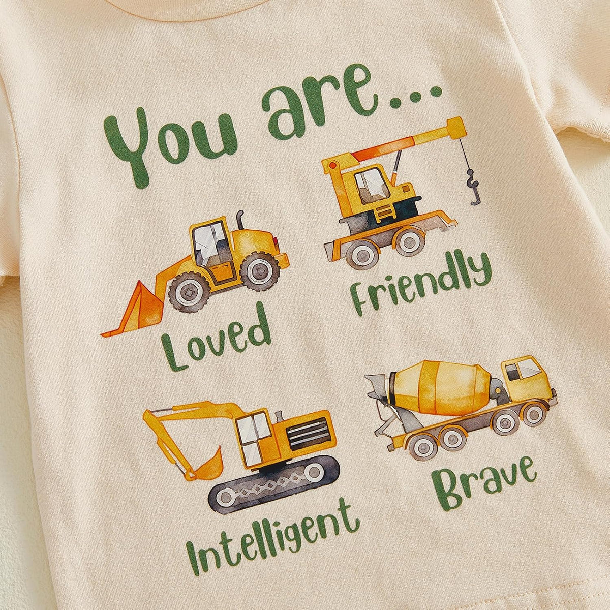 Kaipiclos Toddler Baby Boy Summer Outfit 6 12 18 24 Month 2T 3T 4T Boys Clothes Letters Shirt Truck Baby Tee + Shorts Set