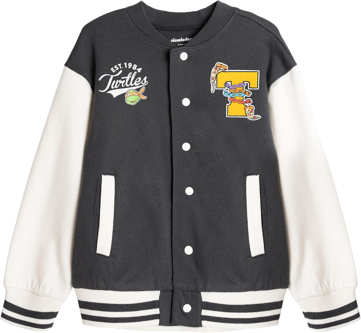 Teenage Mutant Ninja Turtles Fleece Varsity Bomber Jacket and Jogger Pants Outfit Set Toddler to Big Kid Sizes (2T - 14-16)