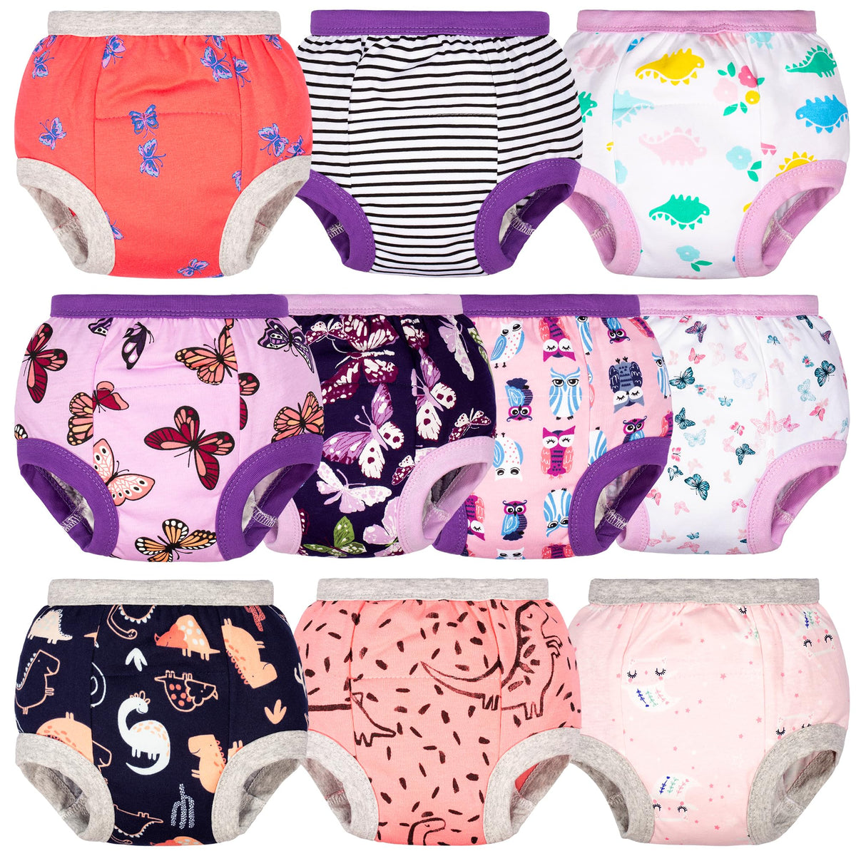 BIG ELEPHANT Toddler Potty Training Underwear, 100% Cotton for Boys & Girls