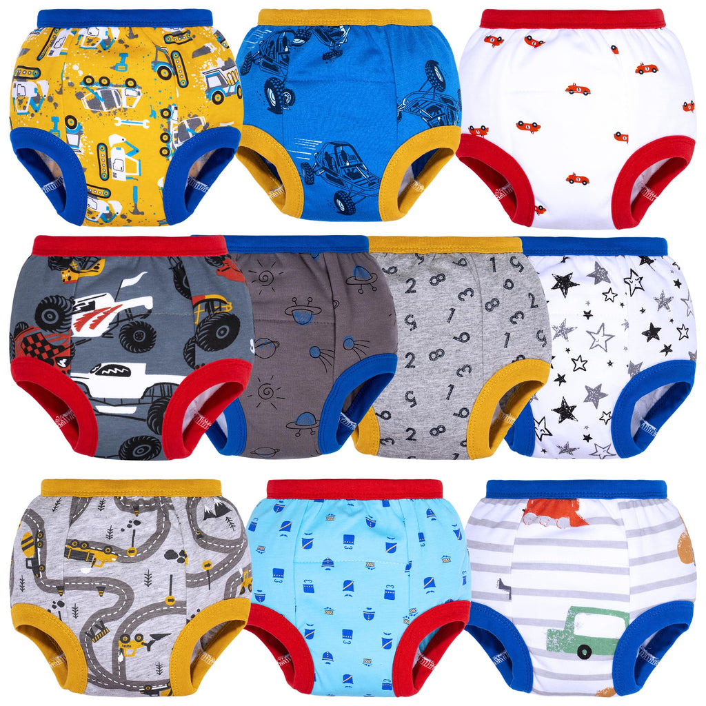 BIG ELEPHANT Toddler Potty Training Underwear, 100% Cotton for Boys & Girls