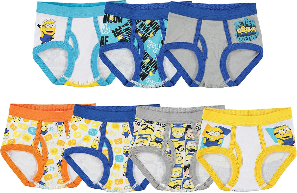 Minions Boys' Minions Athletic Boxerbriefs and Underwear in Sizes 2/3t, 4t, 4, 6, 8 & 10