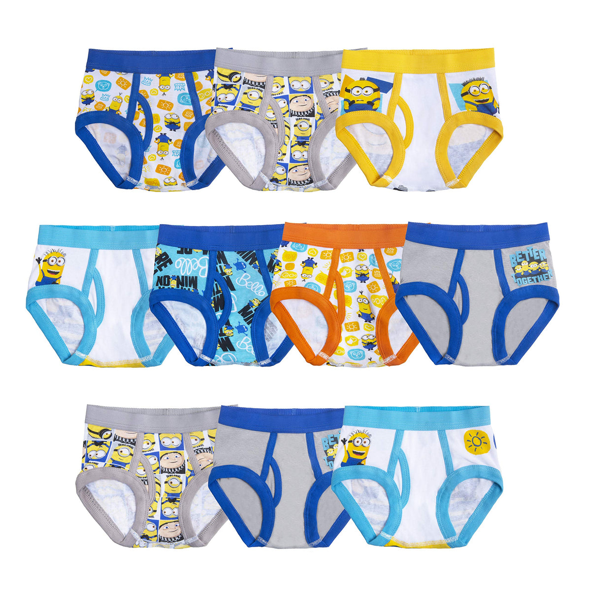 Minions Boys' Minions Athletic Boxerbriefs and Underwear in Sizes 2/3t, 4t, 4, 6, 8 & 10