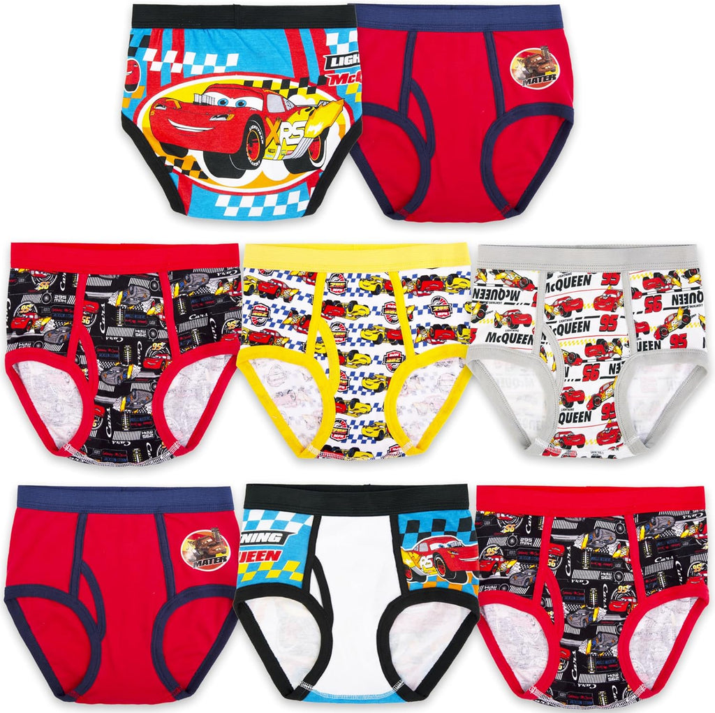 Disney boys Pixar Cars 100% Cotton Underwear With Lightning Mcqueen, Mater, Cruz & More Sizes 18m, 2/3t, 4t, 4, 6 and 8