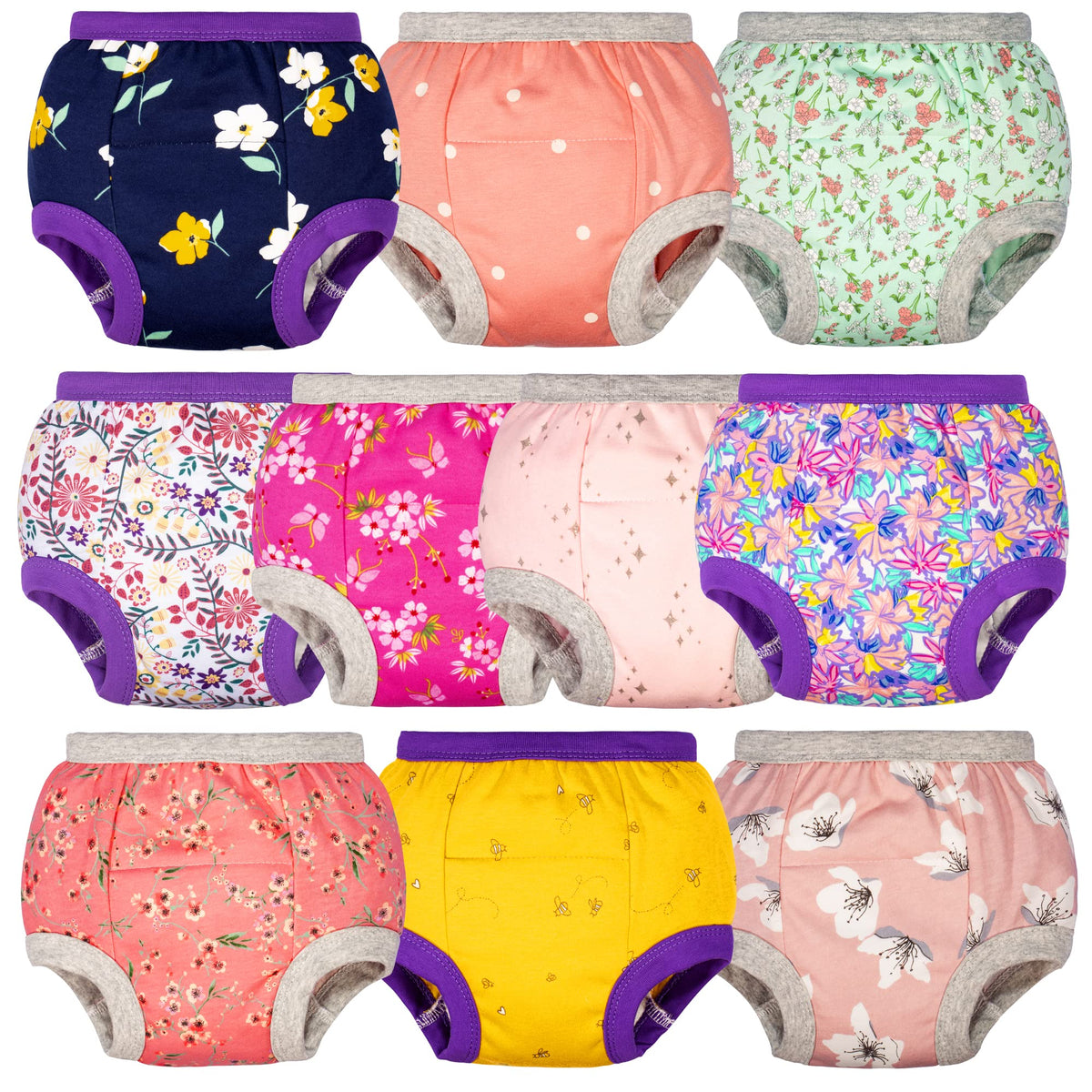 BIG ELEPHANT Toddler Potty Training Underwear, 100% Cotton for Boys & Girls