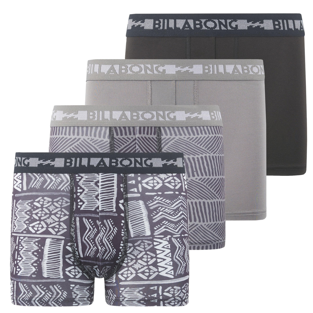 Billabong Boys Underwear, 4 Pack Durable Stretch Breathable Boxer Briefs
