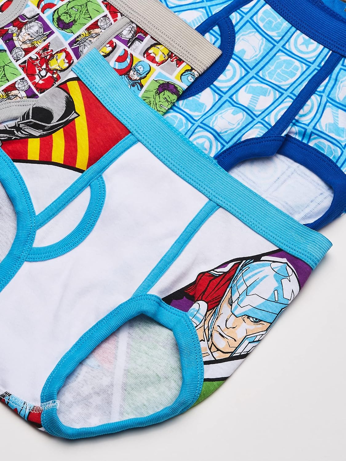 Marvel Boys' Avengers Briefs in Assorted Prints That Include Iron Man, Hulk, Thor and More in Size 4, 6, and 8