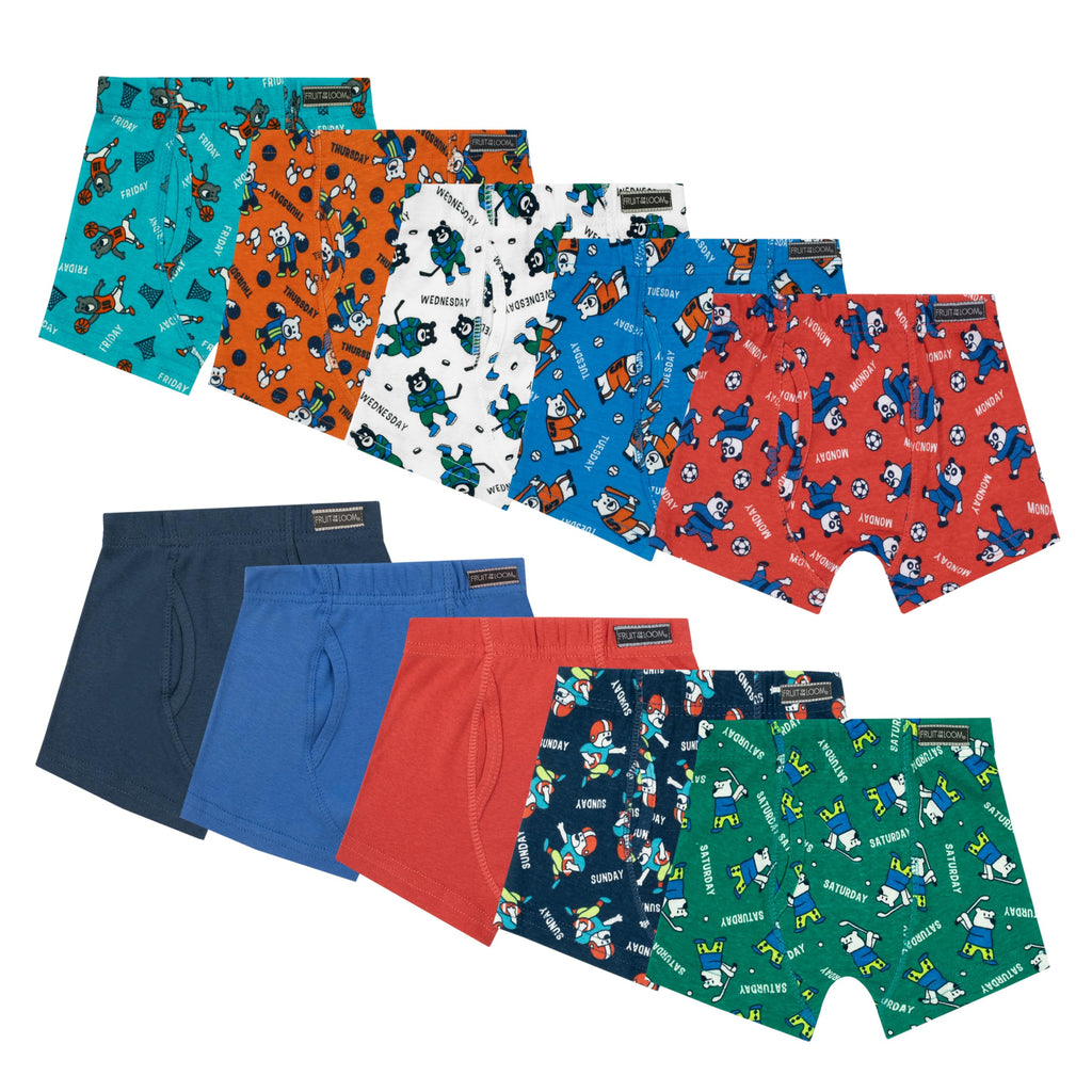 Fruit of the Loom Boys and Toddler Boxer Briefs Tag Free Underwear
